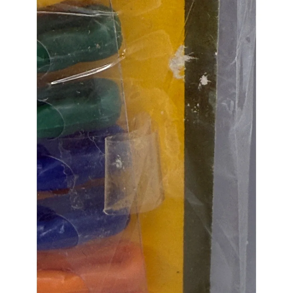 Crayon 12 Pc Plastic Slide Wavy Barrettes Shalom Hong Kong 80's Kidcore Vtg